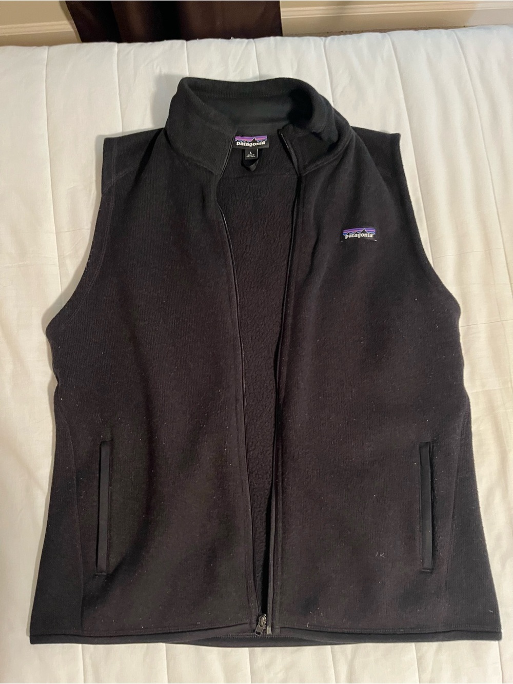 Patagonia Black Women's Fleece Vest - Sleeveless Zip Front